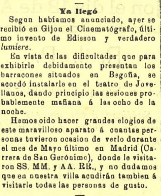 Cine en Xixón en 1897